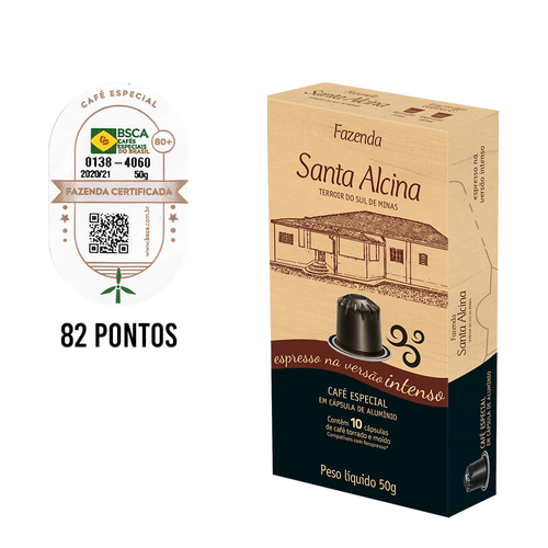 Café Fazenda Santa Alcina Intenso 10 cápsulas - Compatíveis Nespresso®*